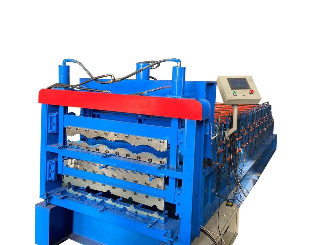 เครื่องขึ้นรูปม้วนสามชั้น 0.8 มม. Ibr กระเบื้องลูกฟูกและเคลือบ