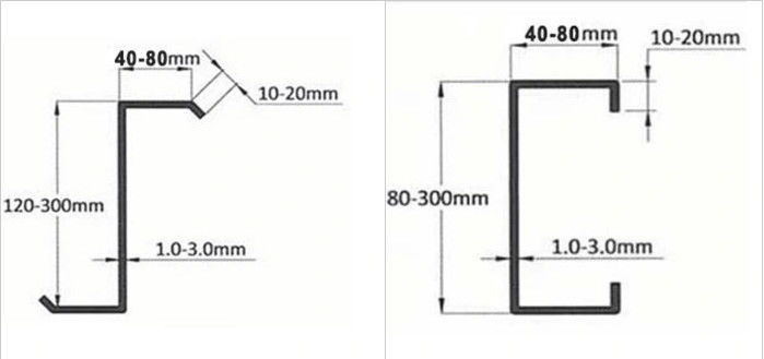 80-350 CZ เครื่องปั้นม้วน Purlin กับระบบควบคุม PLC และโหมดตัดไฮดรอลิก