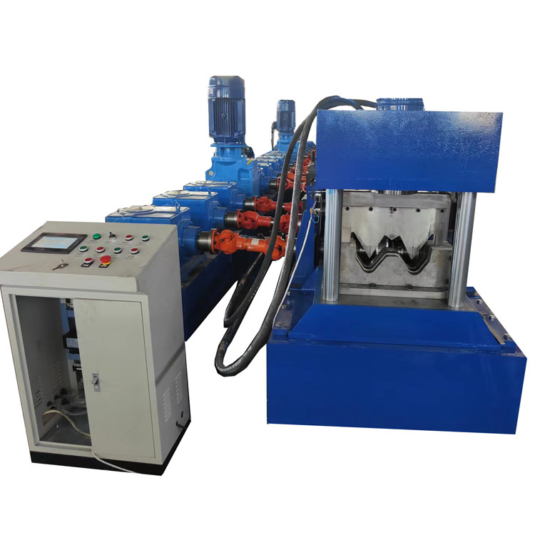 11kw 5.5kw GI Highway Guardrail Roll Forming Machine Cr12Mov วัสดุของใบตัด