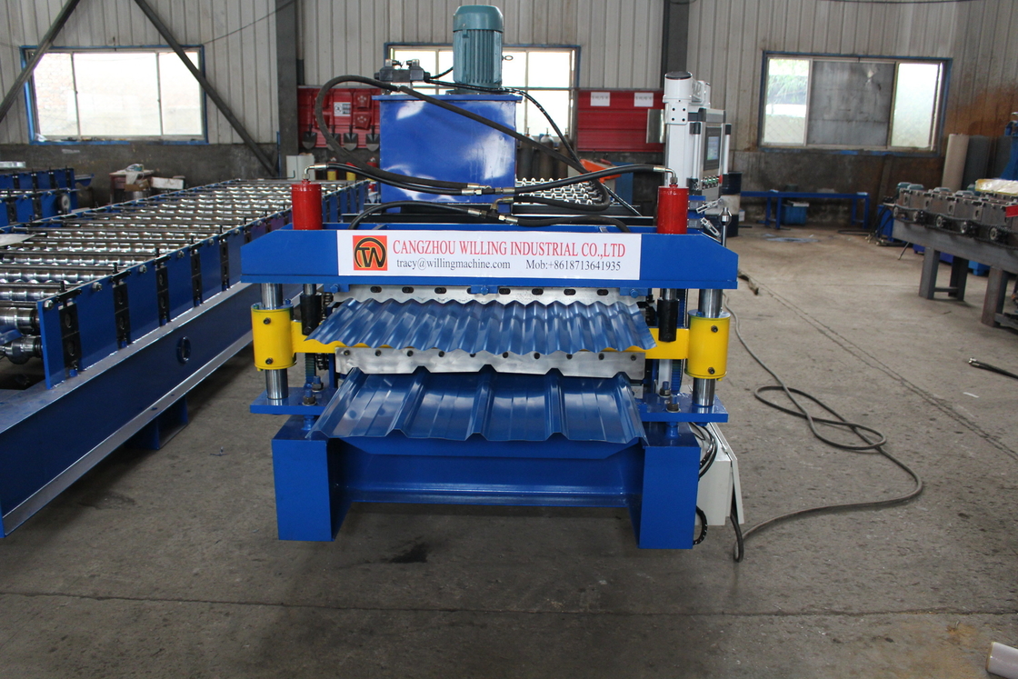 840/850 0.6mm Double Layer Roll Forming Machine สำหรับแผ่นหลังคา