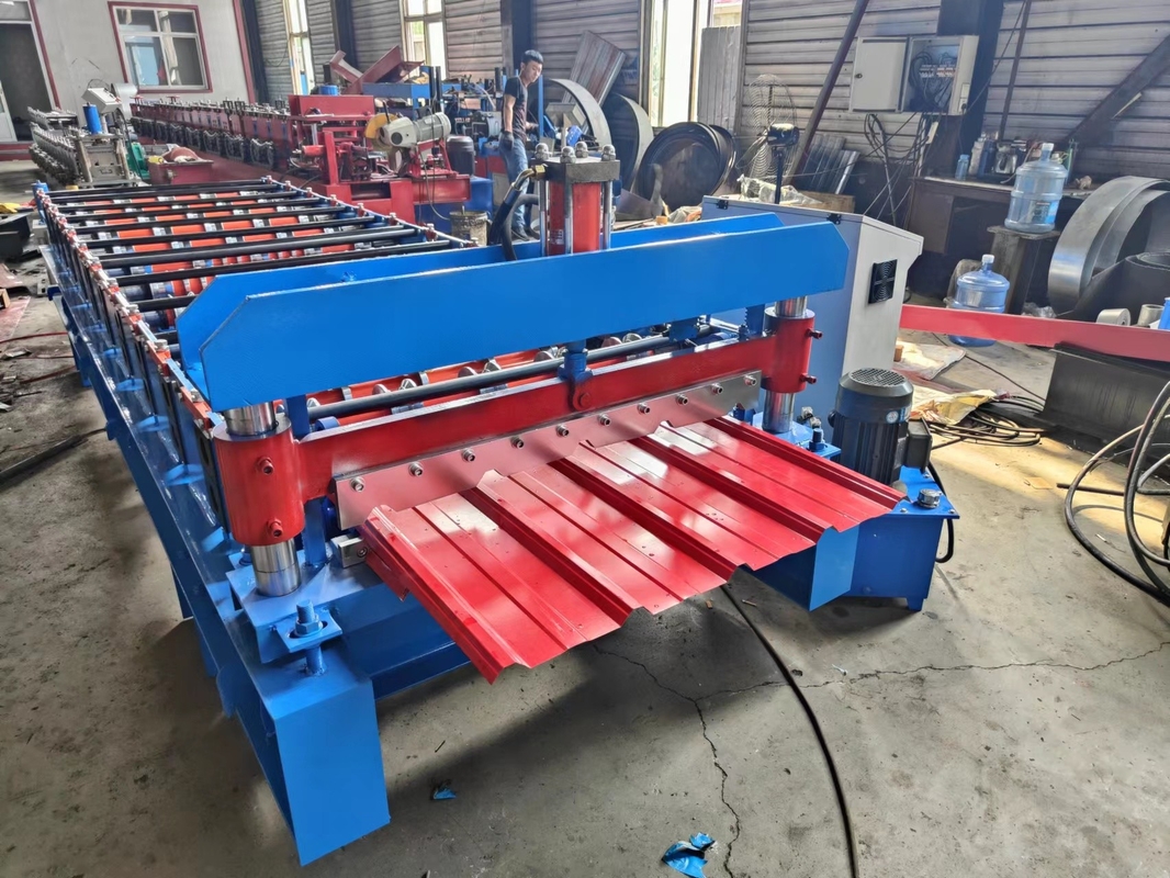 เครื่องขึ้นรูปม้วนกระเบื้องหลังคา IBR พอดีกับความกว้าง 1,000 มม. GI PPGI เหล็กม้วนเคลือบสีล่วงหน้า