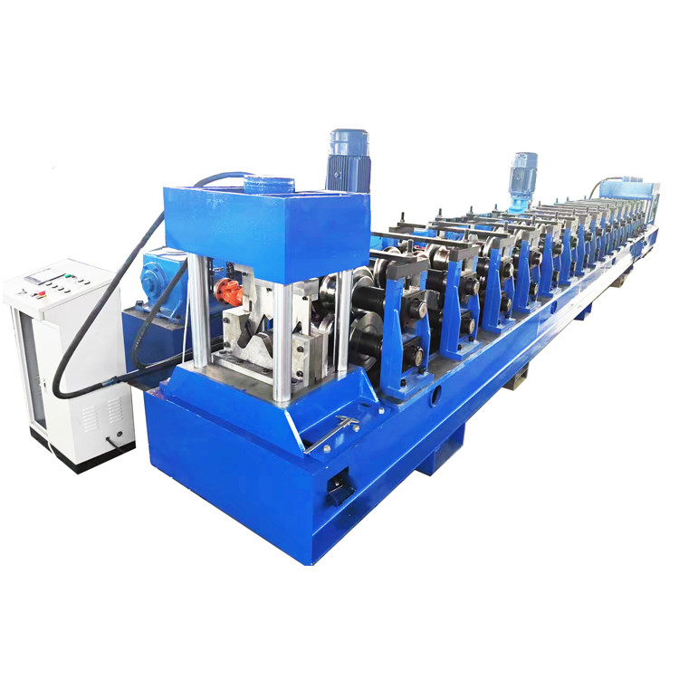 Quench HRC58-62 โครมเคลือบทางหลวง Guardrail Roll Forming Machine 11kw 5.5kw การควบคุม PLC
