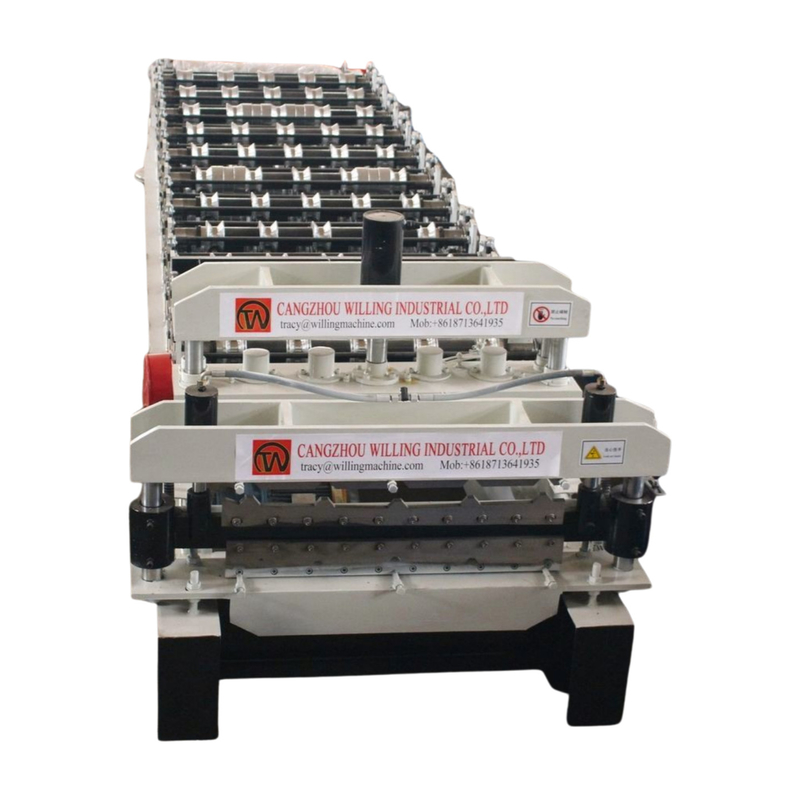 1250mm ความกว้าง 2 ชั้น Ibr Roof Tile Roll Forming Machine สําหรับธุรกิจก่อสร้าง