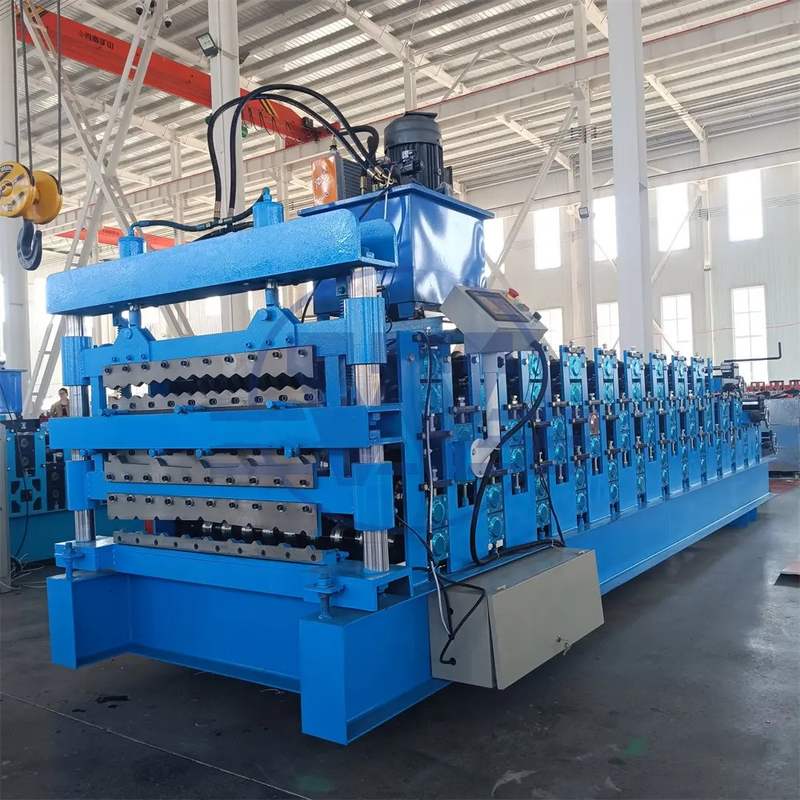 3 ใน 1 โลหะเหล็ก Ibr หลังคาแผ่นกล่องการสร้างเครื่องจักรกับสามโปรไฟล์ที่กําหนดเอง