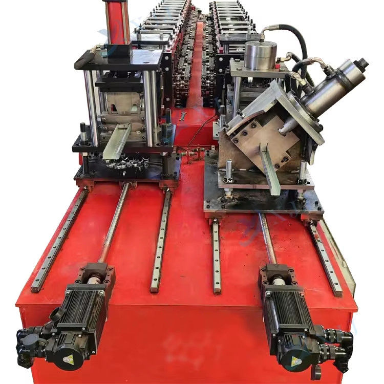 ระบบควบคุม PLC ชิ้นส่วนการแปรรูปเหล็ก กระปุก U Beam Steel U Channel Structural Steel C Z U Channel Profile Purlin Roll Forming Machine ชิ้นส่วนการแปรรูปเหล็กกระปุก U Beam Steel U Channel Structural Steel