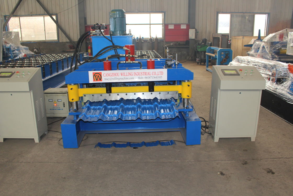 380v 50hz 2025 ออกแบบใหม่ ปรับแต่ง Galvalume Roof Panel Roll Forming Machine Plc