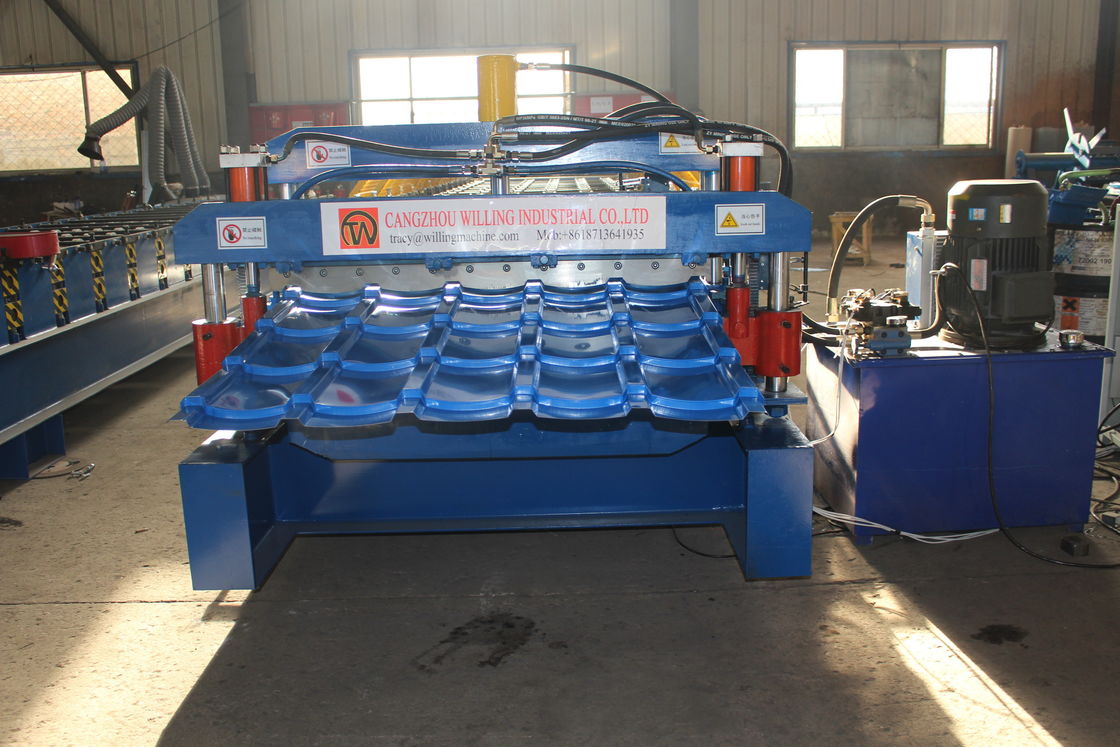 IBR กระจกแผ่นหลังคาชั้นสอง Roll Forming Machine 15m/Min สําหรับหลังคาแผ่น Ppgi