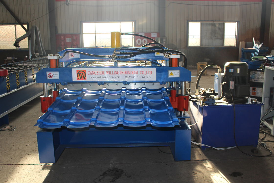 IBR กระจกแผ่นหลังคาชั้นสอง Roll Forming Machine 15m/Min สําหรับหลังคาแผ่น Ppgi