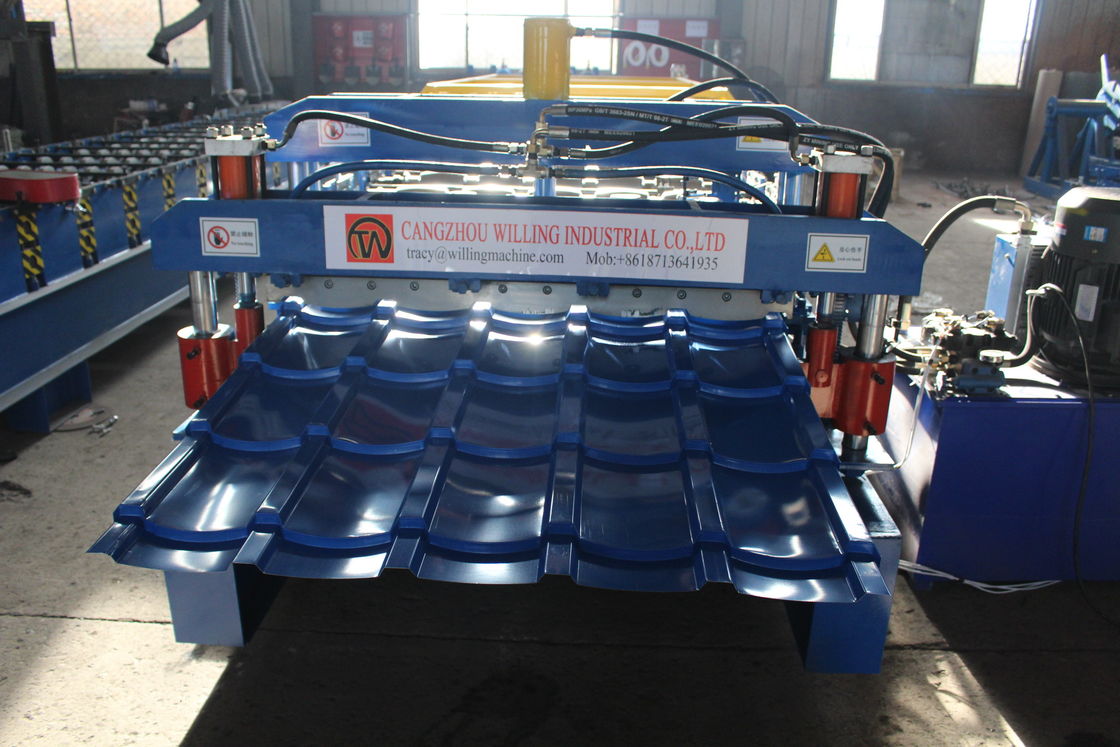 IBR กระจกแผ่นหลังคาชั้นสอง Roll Forming Machine 15m/Min สําหรับหลังคาแผ่น Ppgi