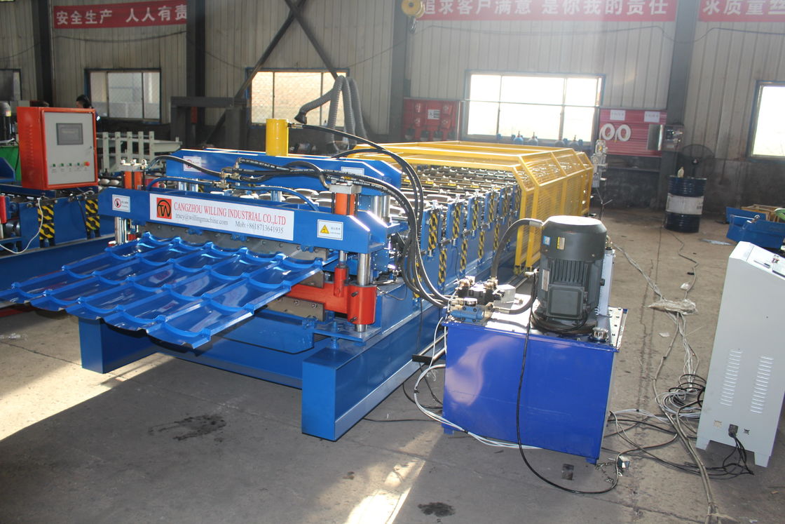 IBR กระจกแผ่นหลังคาชั้นสอง Roll Forming Machine 15m/Min สําหรับหลังคาแผ่น Ppgi