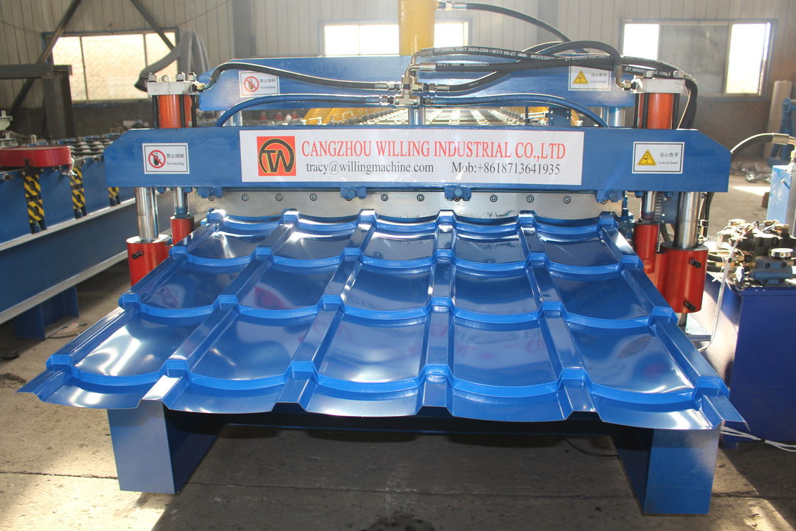 IBR กระจกแผ่นหลังคาชั้นสอง Roll Forming Machine 15m/Min สําหรับหลังคาแผ่น Ppgi