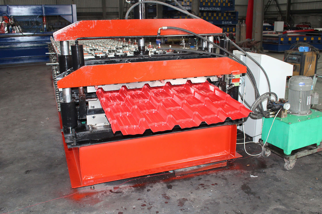 เครื่องขึ้นรูปม้วนแผ่นหลังคาแบบสองชั้น IBR และลูกฟูก สำหรับแผงหลังคา PPGI