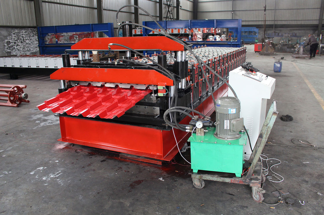เครื่องขึ้นรูปม้วนแผ่นหลังคาแบบสองชั้น IBR และลูกฟูก สำหรับแผงหลังคา PPGI