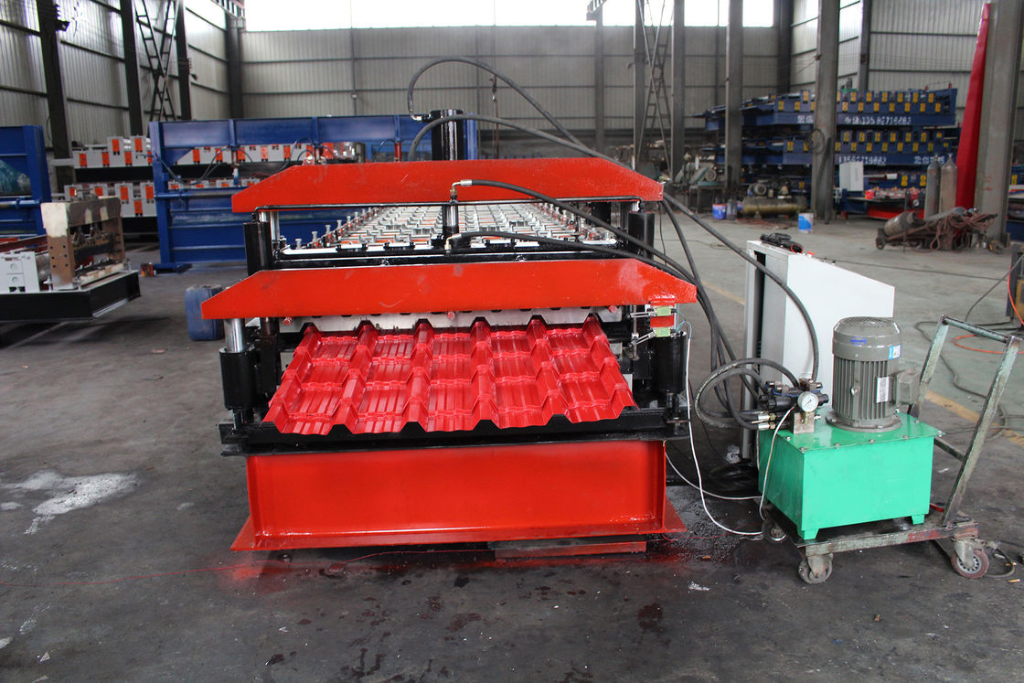 เครื่องขึ้นรูปม้วนแผ่นหลังคาแบบสองชั้น IBR และลูกฟูก สำหรับแผงหลังคา PPGI