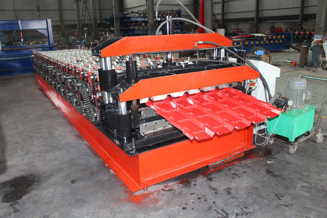 เครื่องขึ้นรูปม้วนแผ่นหลังคาแบบสองชั้น IBR และลูกฟูก สำหรับแผงหลังคา PPGI