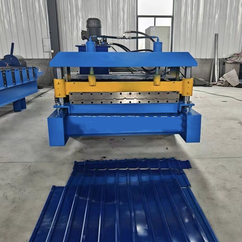380V 50HZ 3P Rib Panel Roll Forming Machine เครื่องทำแผ่นหลังคาเหล็ก