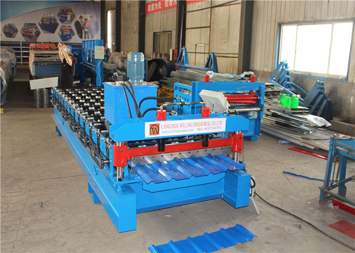 อัตราการเร็วสูง Double Layer Ibr Roof Tile Roll Forming Machine With 75mm Shaft Diameter อัตราการเร็วสูง