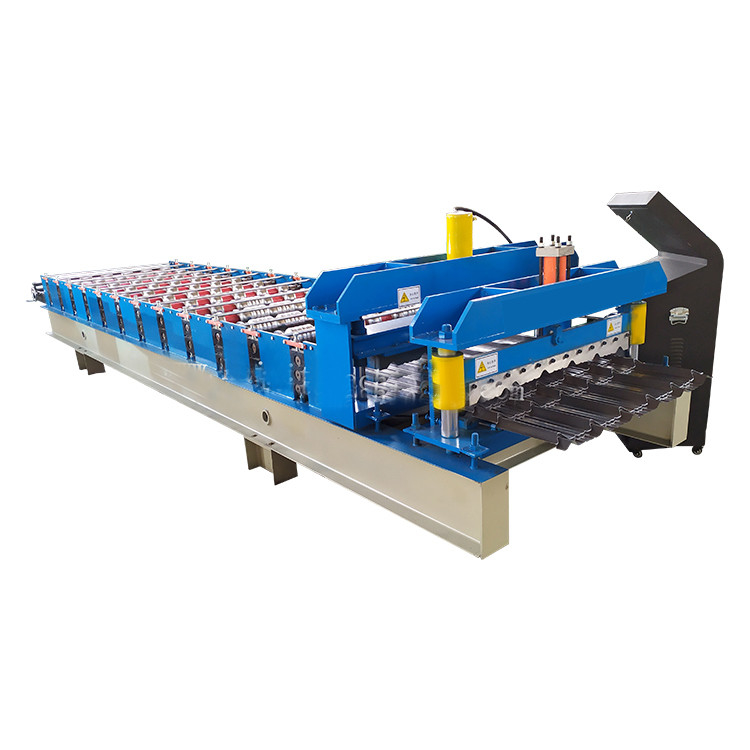 เครื่องขึ้นรูปม้วนหลังคาโลหะลูกฟูกระบบควบคุม PLC แบบอัตโนมัติ