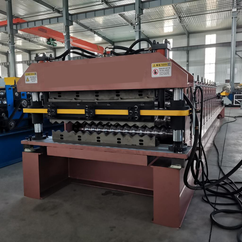 Plc 0.80mm Double Layer Roll Forming Machine 15m / Min สำหรับหลังคาแผง Ppgi