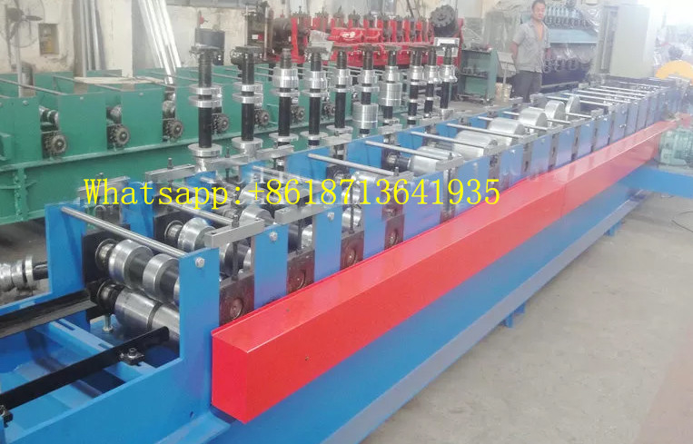 เครื่องขึ้นรูปม้วนรางน้ำกลมขนาด 100 มม. Fly Saw Cutting Type