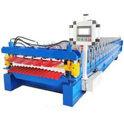 7.5m * 1.2m * 1.5m ขนาด Trapezoid และกระบอก Roofing Machine สําหรับอุตสาหกรรมหลังคา