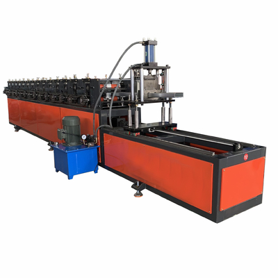 เหล็กเย็น C & U Channel Purlin Roll Forming Machine เครื่องตัดไฮดรอลิค