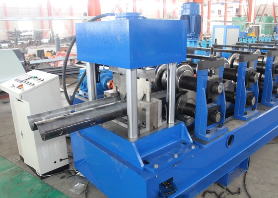 ความสามารถสูง Custom Steel Crash Barrier W Beam 2 Wave Highway Guardrail Roll Forming Machine เครื่องปรับปรุงกลม