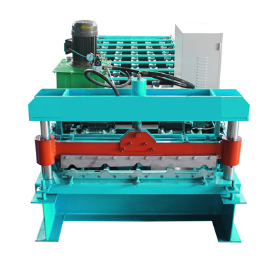45# สแตนเลส 4KW ไฟฟ์แชนไดรฟ์ Roof Tile Roll Forming Machine กับระบบควบคุม PLC