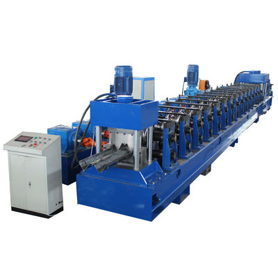 สไตล์ใหม่ GI Highway Guardrail Roll Forming Machine กับเครื่องตัดลวดไฮดรอลิก