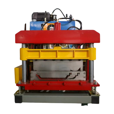 เครื่องพกพา Double Lock Standing Seam Roof Panel Roll Forming Machine พร้อมระบบควบคุม PLC Delta และโครงสร้างแผ่นผนัง