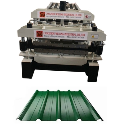 1250mm ความกว้าง 2 ชั้น Ibr Roof Tile Roll Forming Machine สําหรับธุรกิจก่อสร้าง