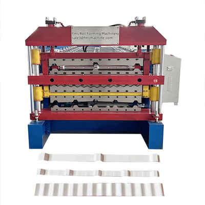 อัตโนมัติ PPGI GI PPGL GL IBR แพนล์ แผ่นสองชั้นโลหะ Roofing Roll Forming Machine TR4 TR5 กระเบื้องเหล็กกระเบื้อง