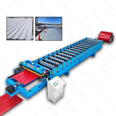 ความแม่นยําสูง อัตโนมัติเต็มแบบสองชั้นเหล็ก หลังคา corrugated Ibr หลังคาแผ่น Roll การสร้างเครื่อง EN การปั่น