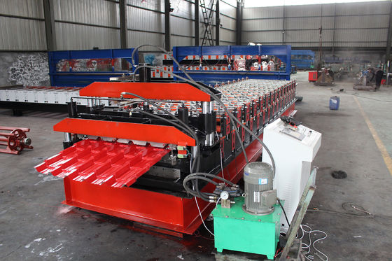 เครื่องขึ้นรูปม้วนแผ่นหลังคาแบบสองชั้น IBR และลูกฟูก สำหรับแผงหลังคา PPGI