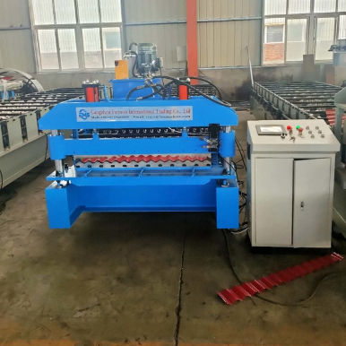 เครื่องทำแผ่นสังกะสีลูกฟูกมาตรฐาน เครื่องผลิตแผ่นสังกะสีลูกฟูกมาตรฐาน