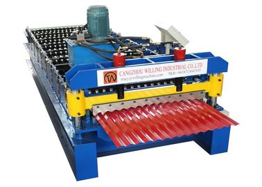 เครื่องขึ้นรูปม้วนกระเบื้องหลังคาเหล็กโค้ง PPGI 0.3 มม