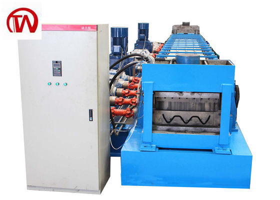 2024 11kw 5.5kw GI ทางด่วน Guardrail Roll Forming Machine Cr12Mov วัสดุใบตัด