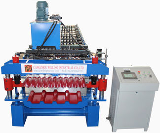 Double Deck Ppgi เครื่องทำแผ่นหลังคา Plc Control