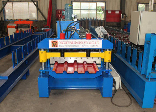 Ibr 686 เครื่องขึ้นรูปม้วนกระเบื้องหลังคาความเร็วสูง 0.25 มม. แบบพกพา