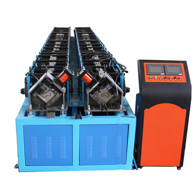 เครื่องขึ้นรูปม้วนกรอบประตูสองแถว PLC ปลอดภัยเชื่อถือได้