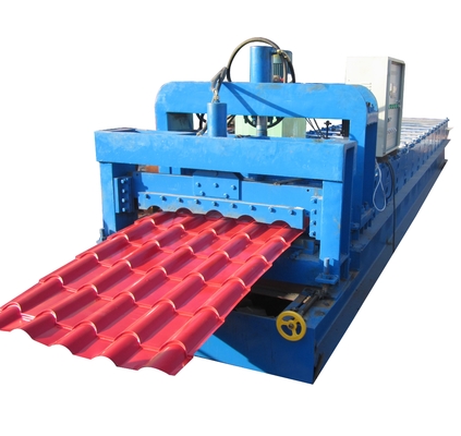 โปรไฟล์เหล็ก 415V เครื่องทำกระเบื้องหลังคาเคลือบ Plc
