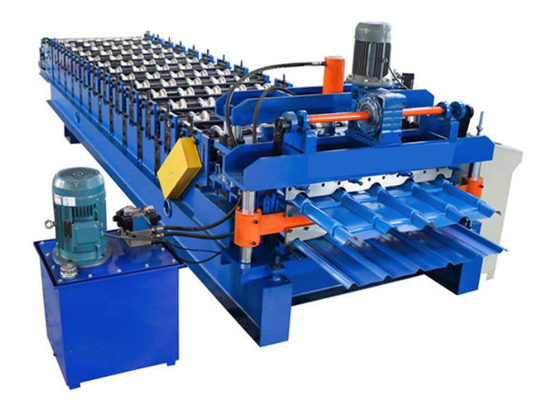 เครื่องขึ้นรูปม้วนแผ่นหลังคาสองชั้น Ibr 1220mm ลูกฟูก