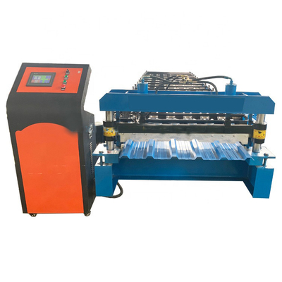 6 Waves Roof Roll Forming Machine โปรไฟล์สี่เหลี่ยมคางหมูการทำโลหะ Ibr