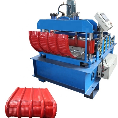 เครื่องขึ้นรูปม้วนแผ่นหลังคาโค้งโค้ง Plc อัตโนมัติ