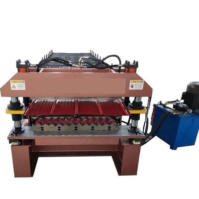 Plc 0.80mm Double Layer Roll Forming Machine 15m / Min สำหรับหลังคาแผง Ppgi